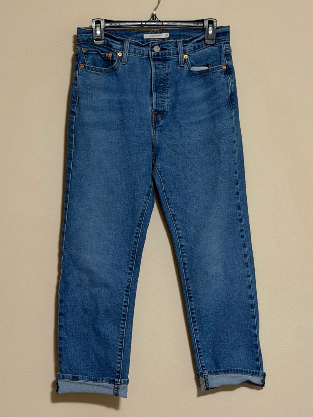 Levi's Wedgie Straight High-Rise Cropped Jeans